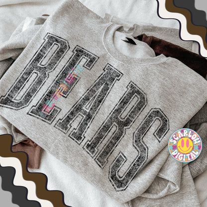 Vintage Bears PNG Digital Design