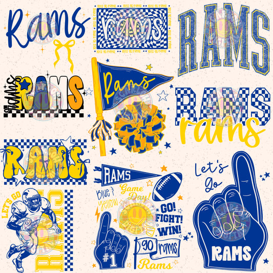 All Rams PNG Digital Designs - Only available today, 1/26