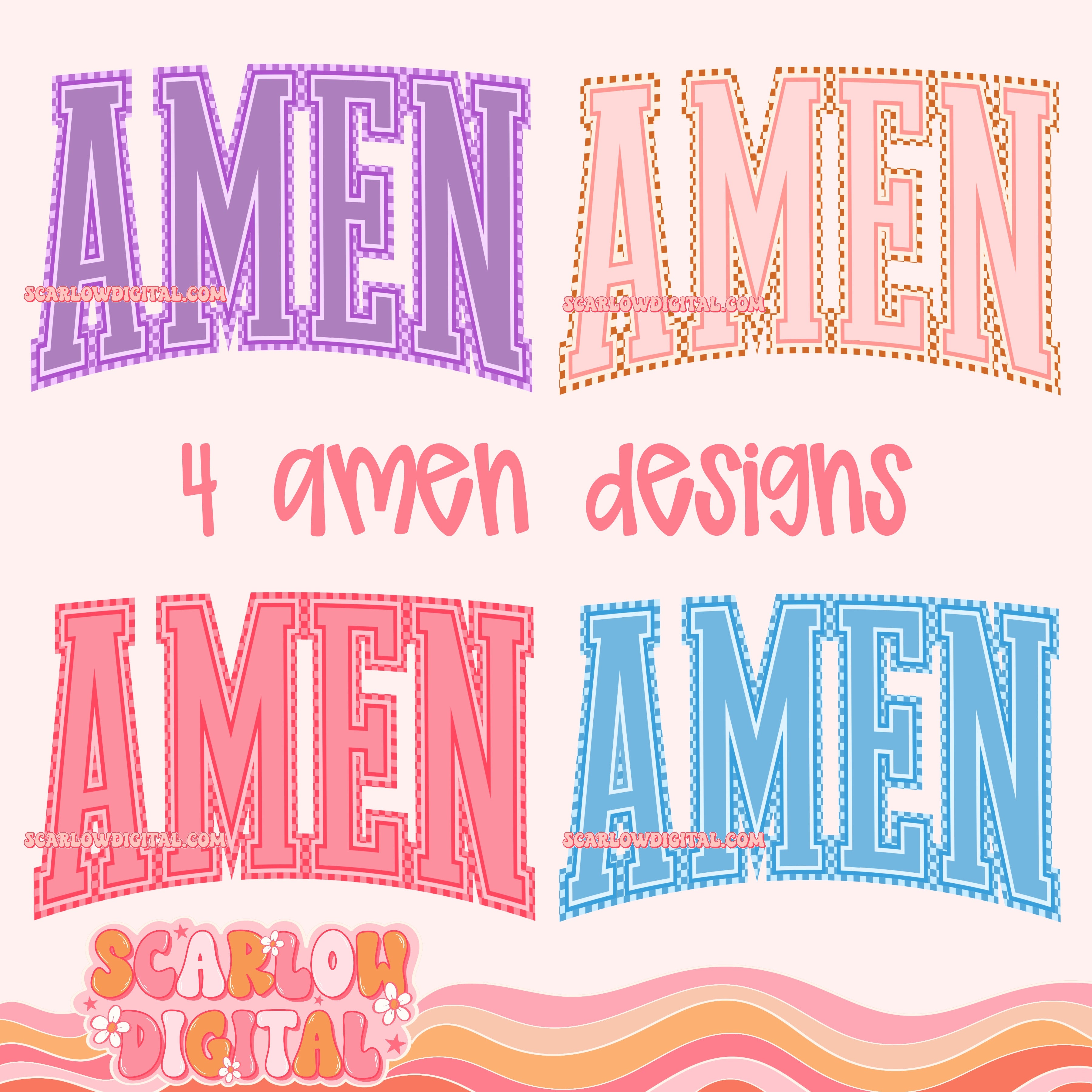 4 Amen Designs PNG Bundle – Scarlow Digital