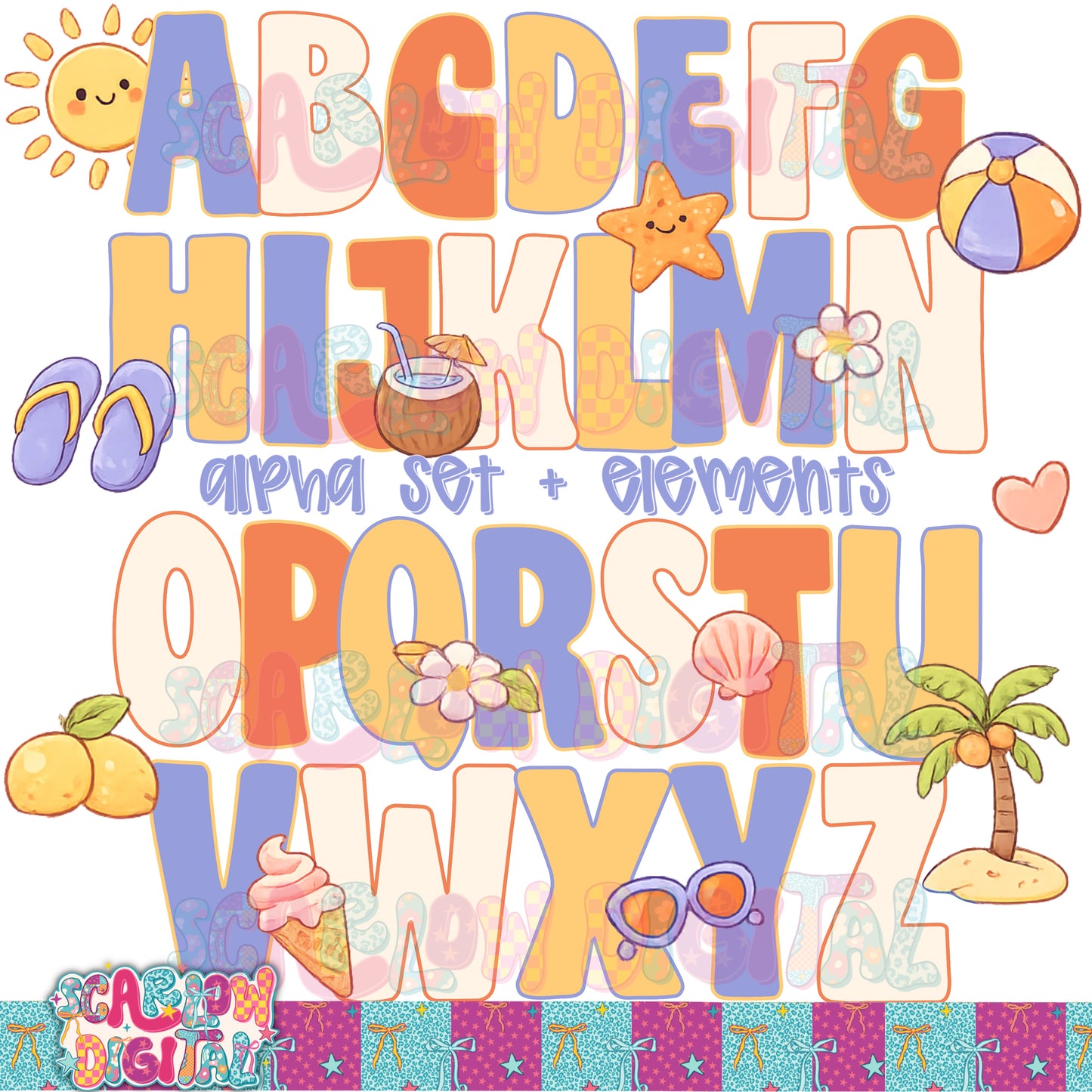 Summer Alpha Set Digital Design