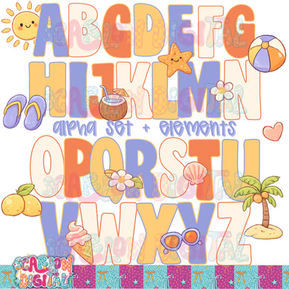 Summer Alpha Set Digital Design