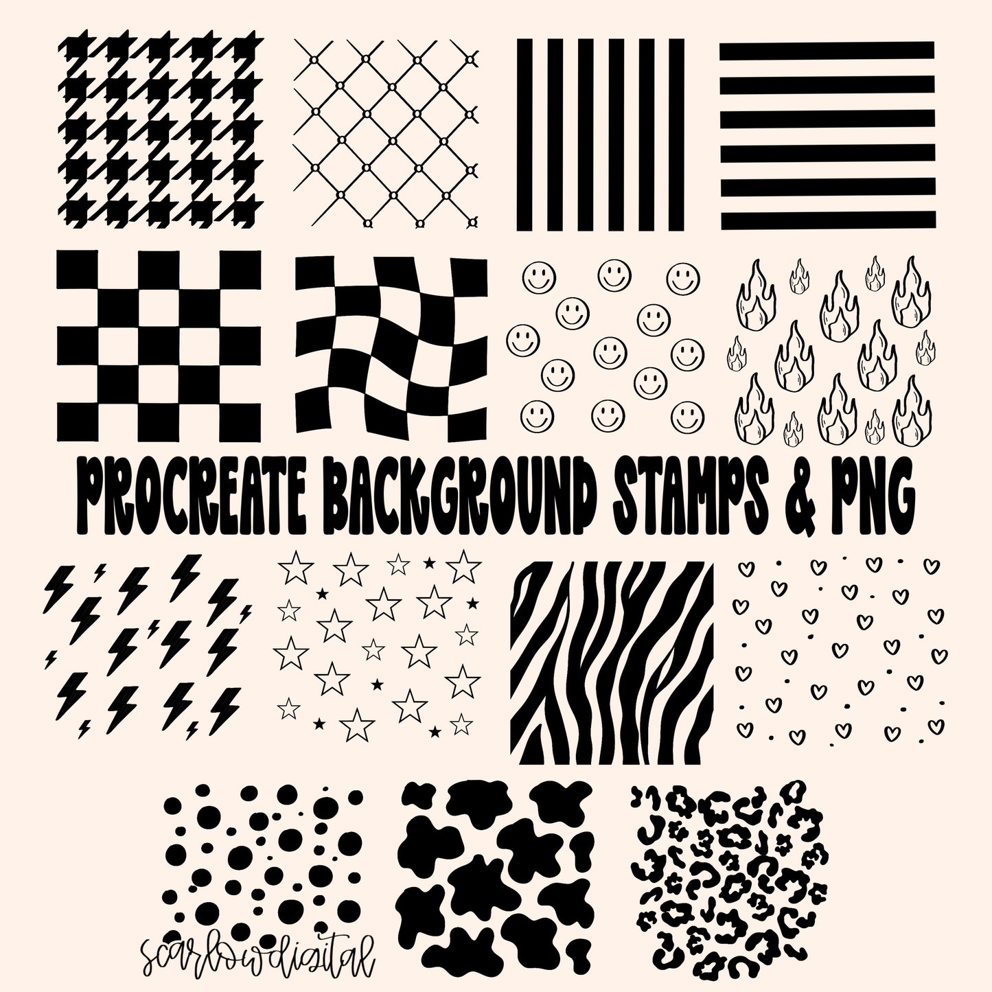 Background Procreate Stamps and PNGs