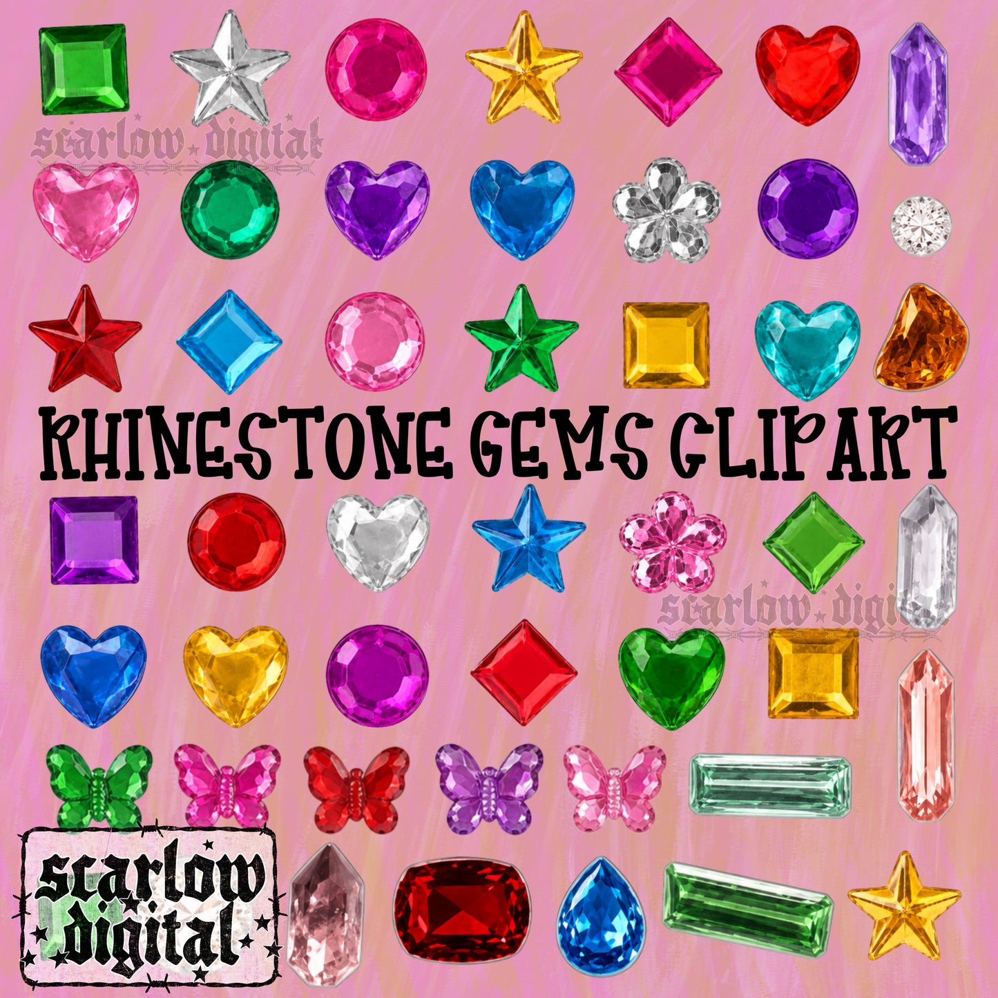 Gems Clipart Digital Design