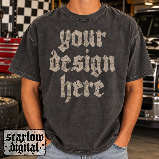 Charcoal Shop Tshirt Mockup