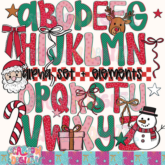 Christmas Alpha Set Digital Design