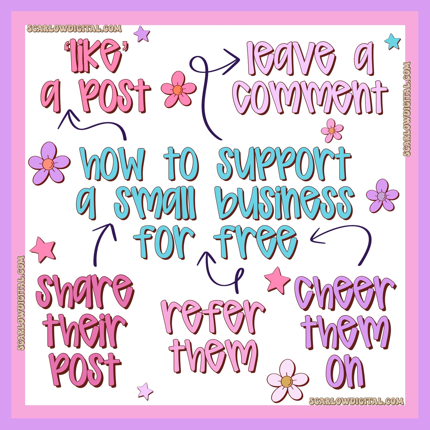 How to Support a Small Business For Free Social Media Post Digital Design Download