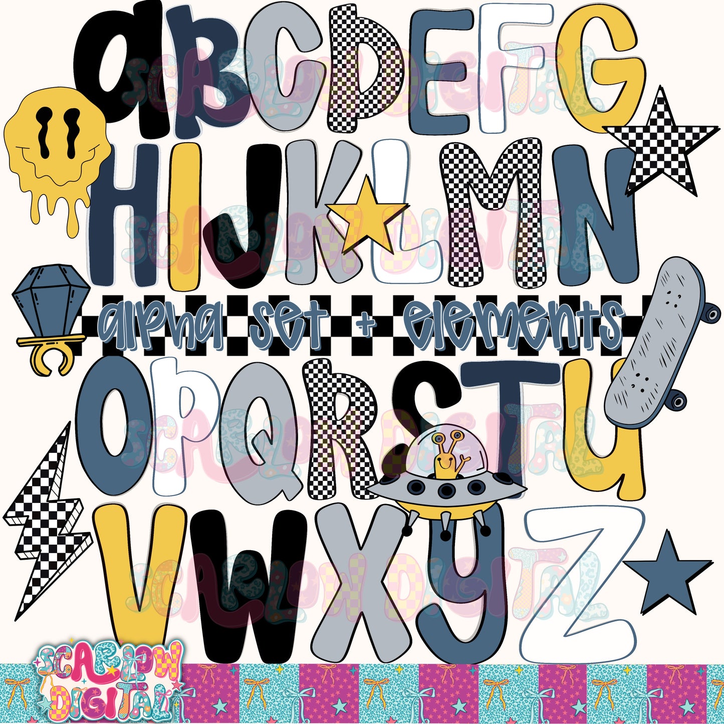 Boy Alpha Set Digital Design