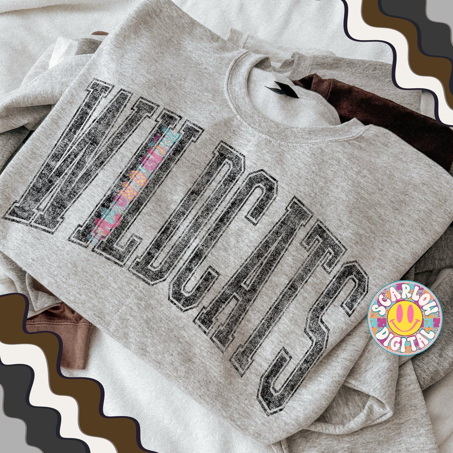 Vintage Wildcats PNG Digital Design