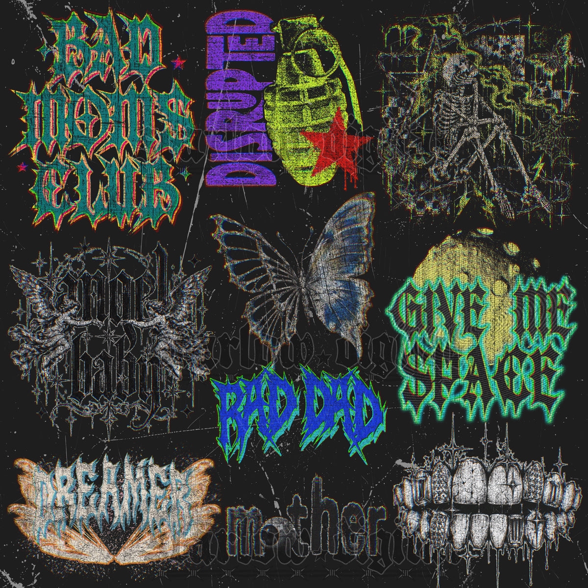 ★ Exclusive Grunge + Edgy Google Drive ★ INCLUDES 20+ DESIGNS ★