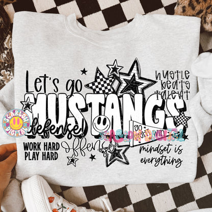 Mustangs PNG Digital Design