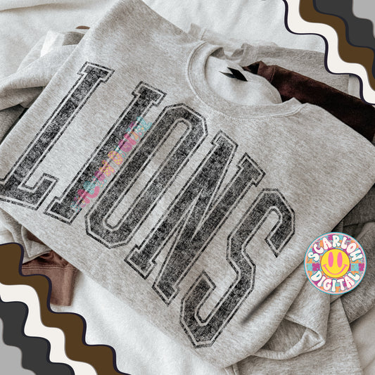 Vintage Lions PNG Digital Design
