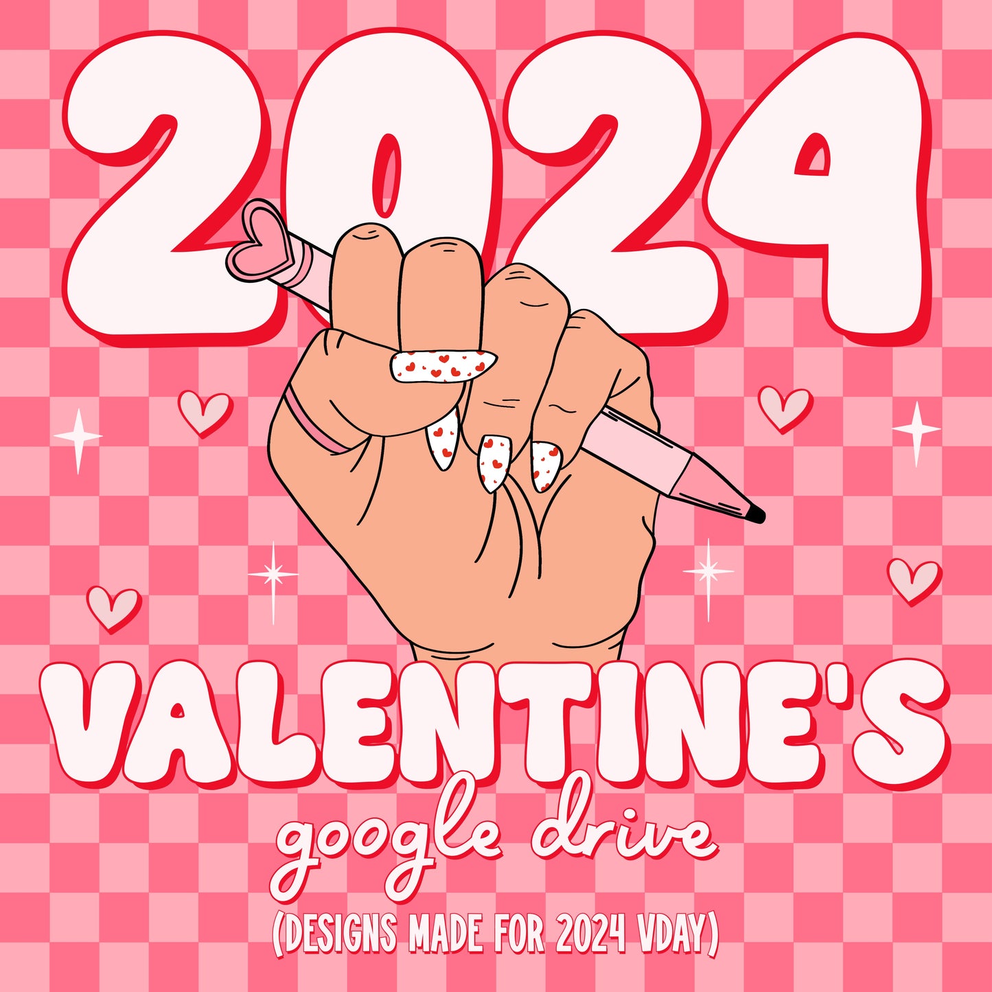 2024 Valentine's Day Seamless Pattern Google Drive