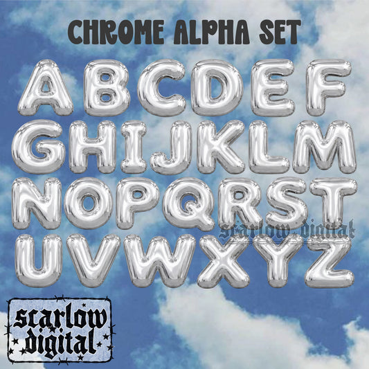 Chrome Alpha Set Digital Design