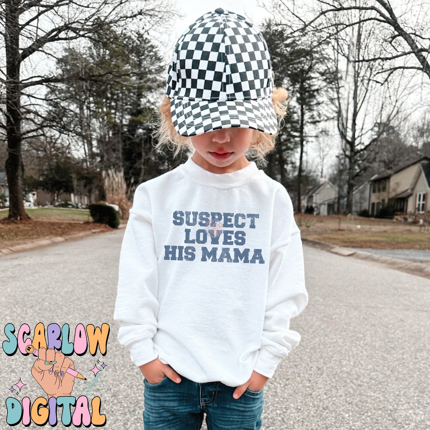 Suspect Loves His Mama PNG Digital Design