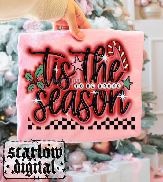 Tis the Season Christmas PNG Digital Design