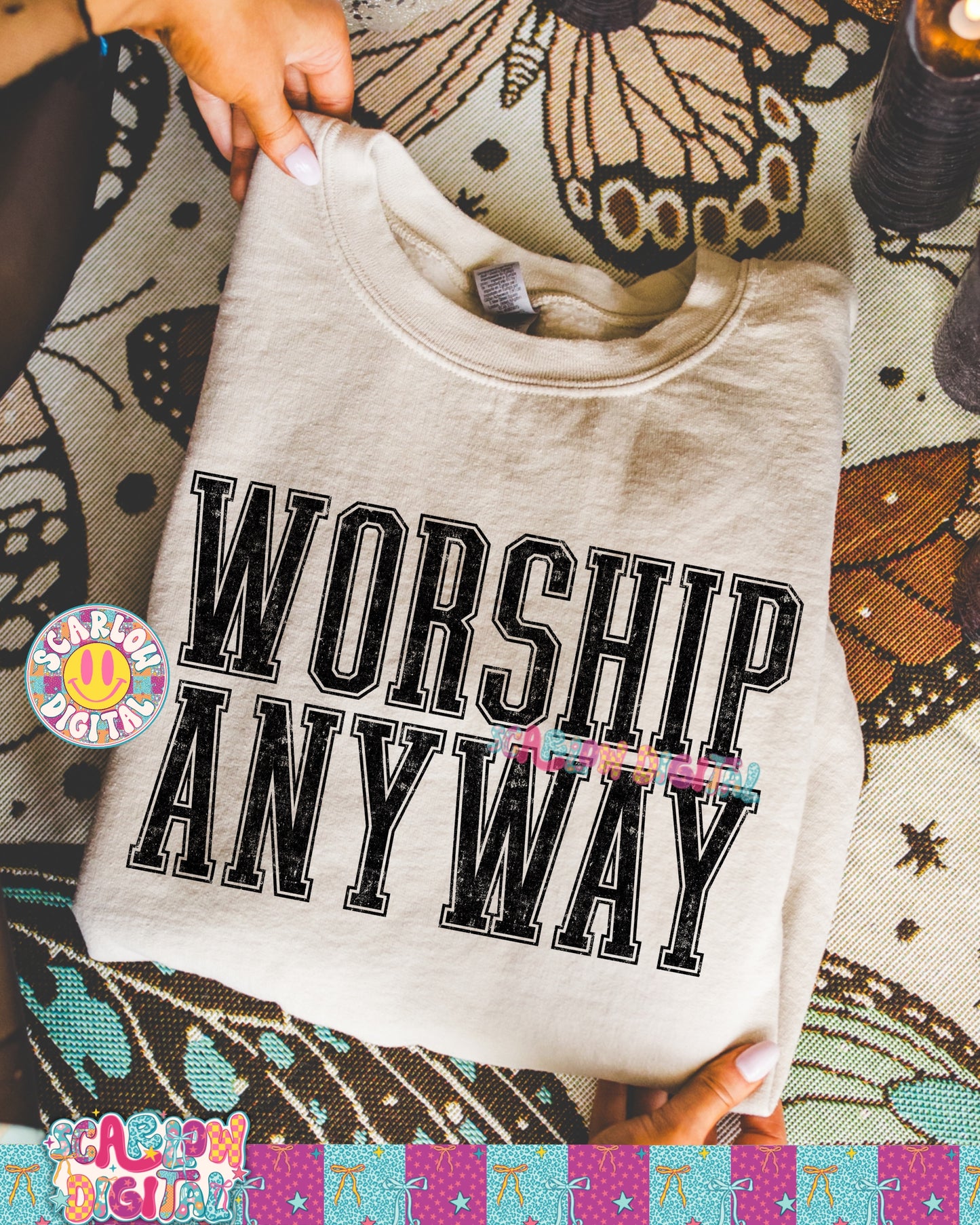 Worship Anyway PNG Digital Design