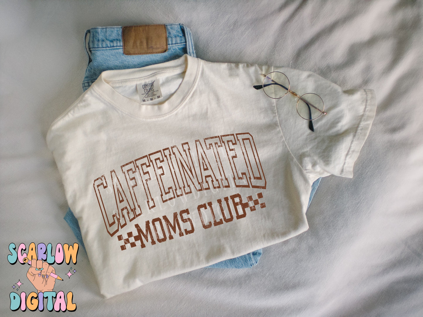 Caffeinated Moms Club PNG Digital Design