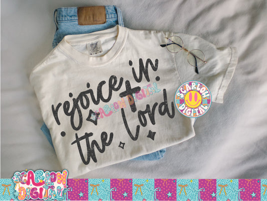 Rejoice in the Lord PNG Digital Design