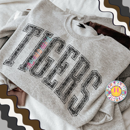 Vintage Tigers PNG Digital Design