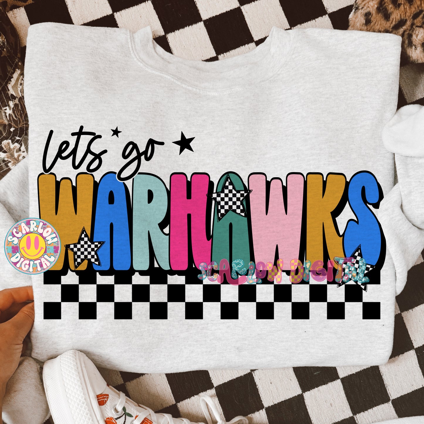 Let's Go Warhawks PNG Digital Design