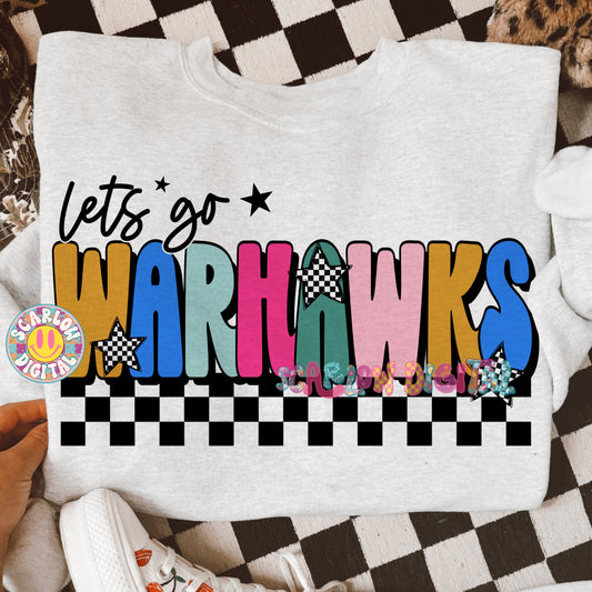Let's Go Warhawks PNG Digital Design