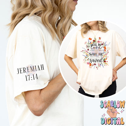 Heal Me Lord Front and Back PNG Bundle Digital Design