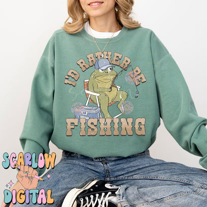 Rather Be Fishing PNG Digital Design Download, funny png, men's png designs, adult humor png, outdoorsman png, hunting and fishing png