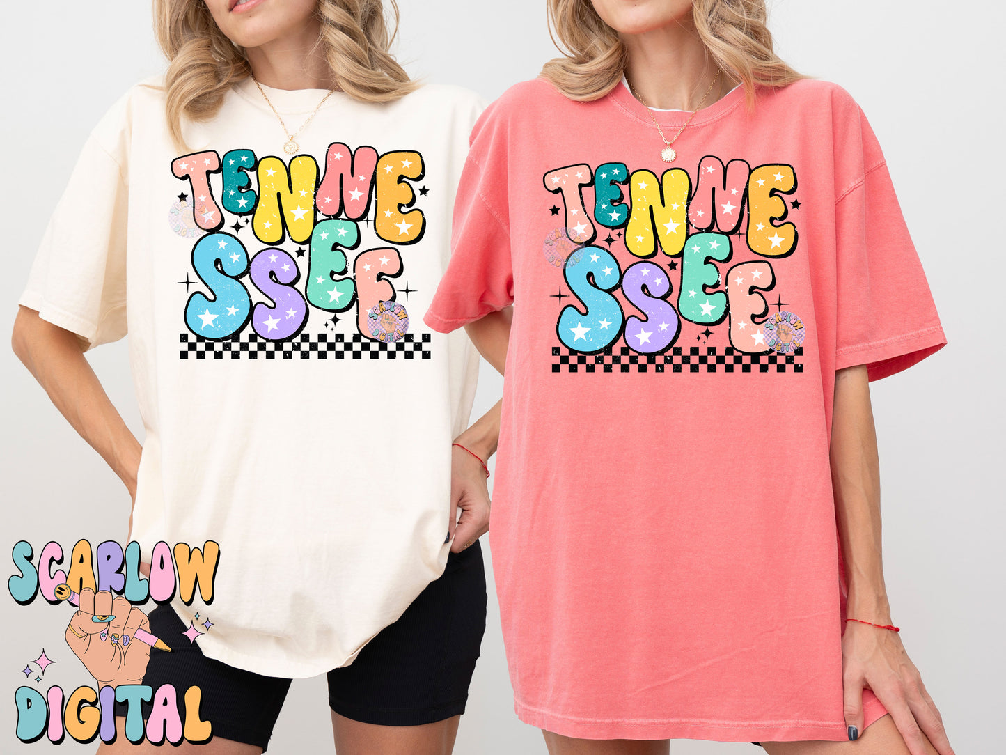 Tennessee PNG Digital Design Download, city png design, colorful png, stars png, women png, nashville tshirt design, retro png, hometown png