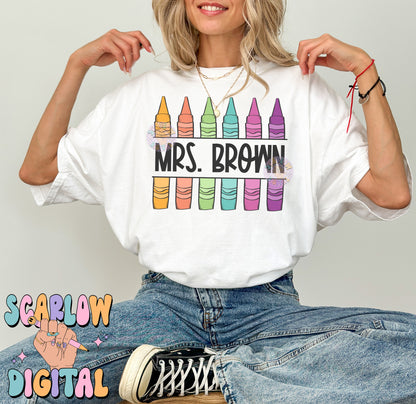 Add Your Own Personalization crayons PNG Digital Design