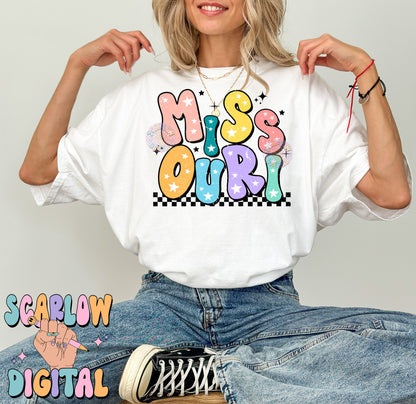 Missouri PNG Digital Design Download, city png design, colorful png, stars png, women png, missouri tshirt design, retro png, hometown png