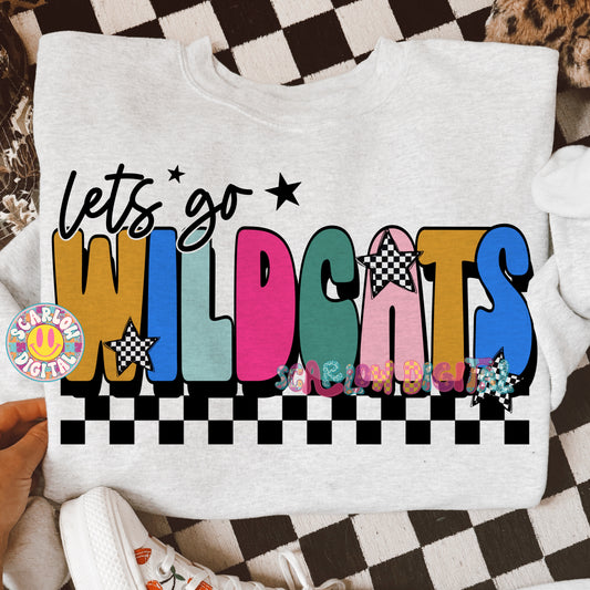 Let's Go Wildcats PNG Digital Design