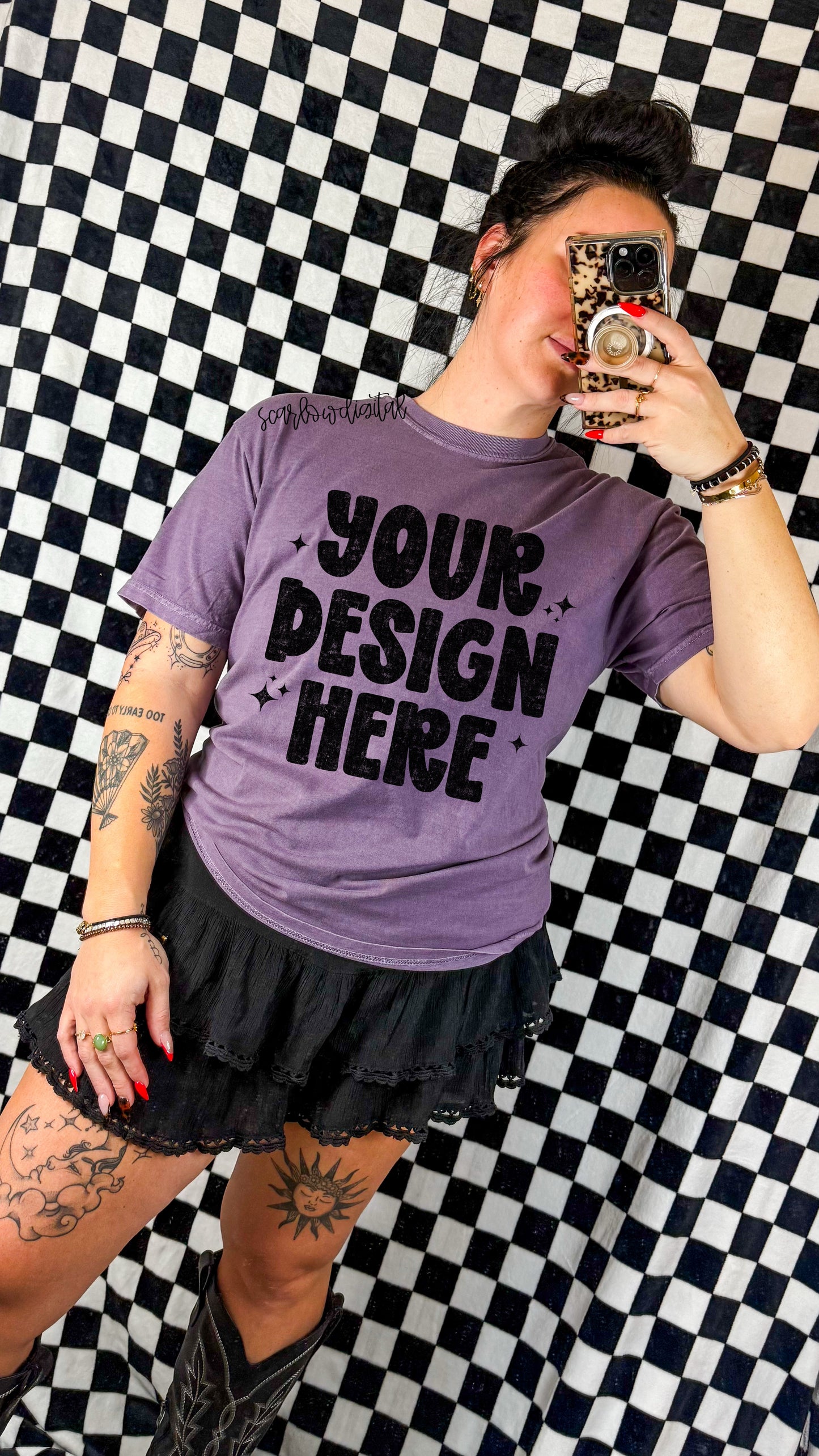 ✨ NEW NEW NEW ✨ Wine Comfort Colors Unisex Garment-Dyed Heavyweight T-Shirt 1717 Mockup