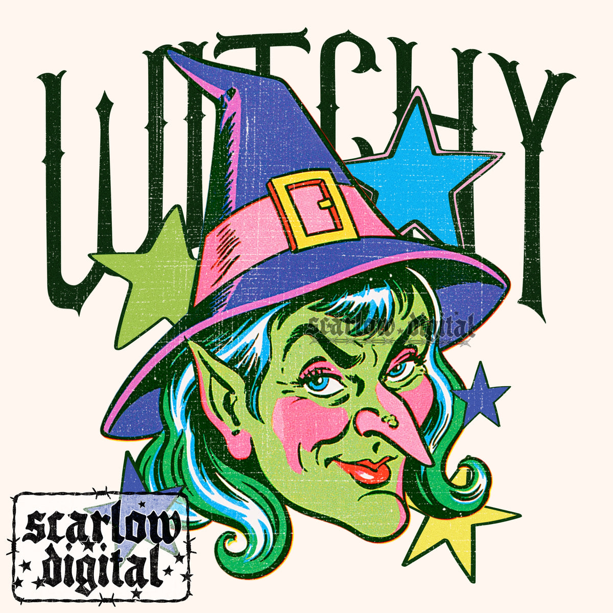 Witchy PNG Digital Design