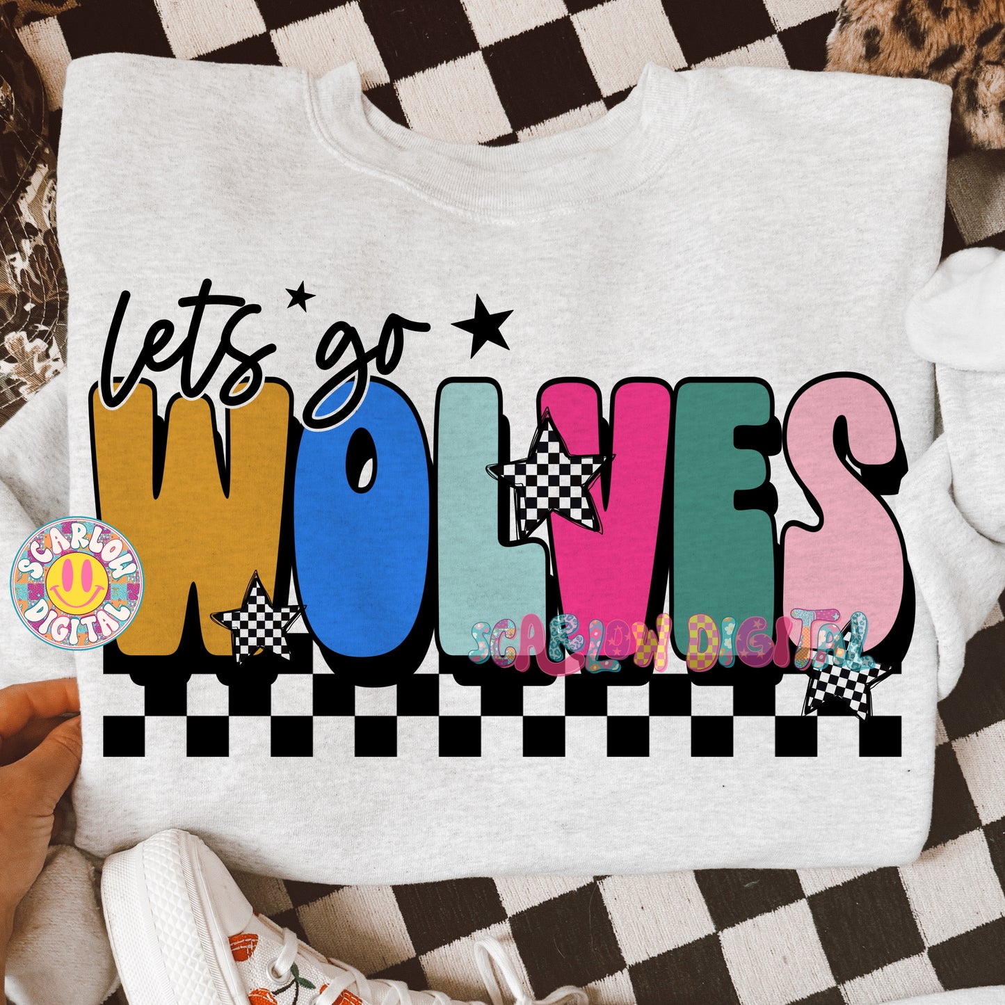Let's Go Wolves PNG Digital Design