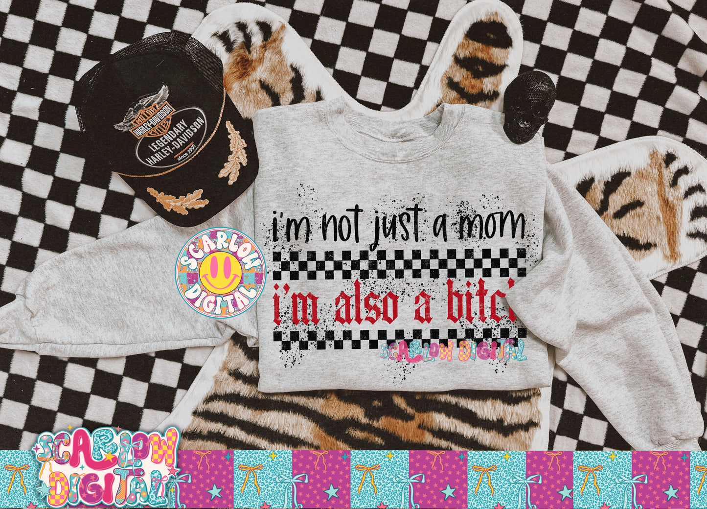 I'm Not Just a Mom I'm Also a Bitch PNG Digital Design
