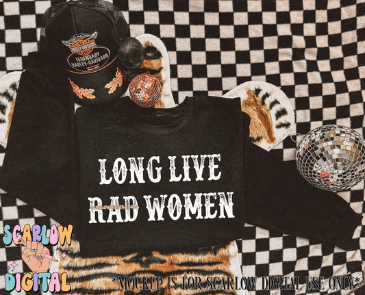 Long Live Rad Women PNG Digital Design