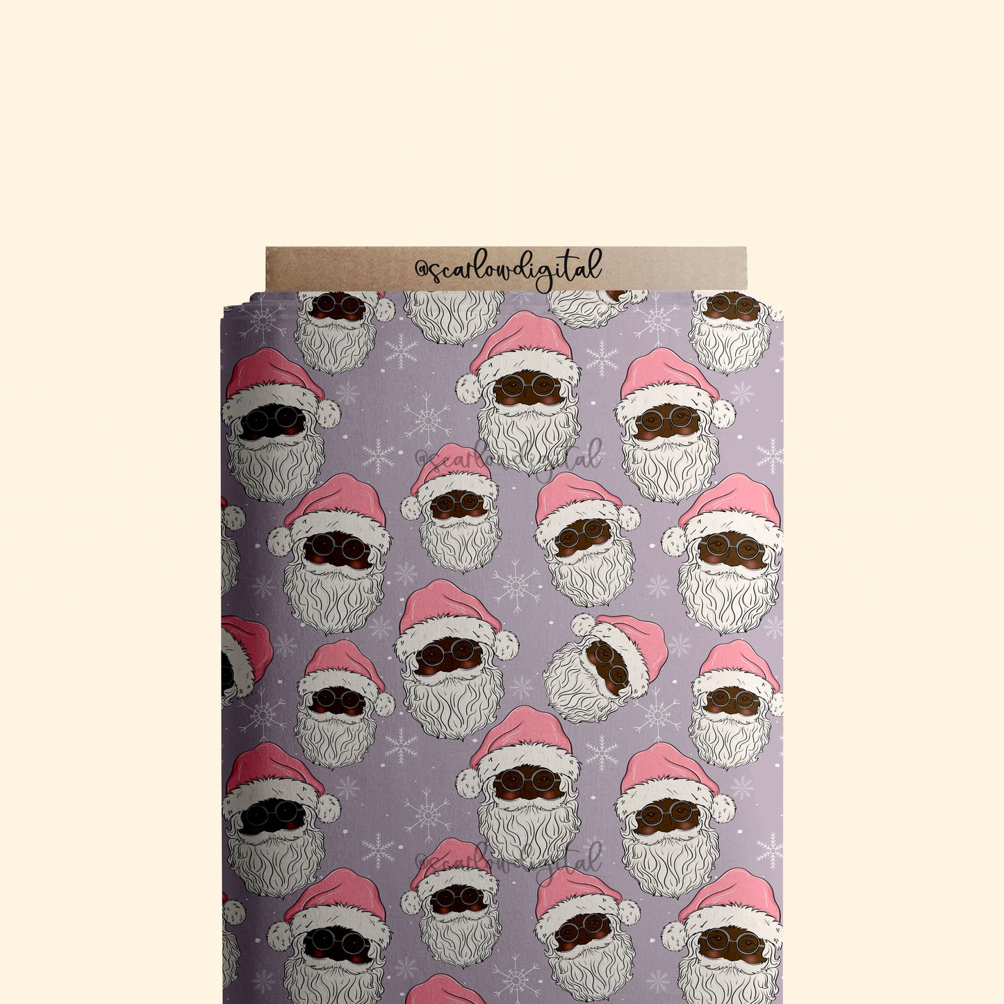 Santa Claus Seamless Pattern-Christmas Sublimation Digital Design Download-snowflake seamless, vintage christmas seamless, preppy seamless