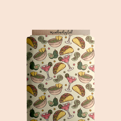 Mexican Food Seamless Pattern-Adult Sublimation Digital Design Download-adult seamless files, margarita seamless file, avocado seamless file