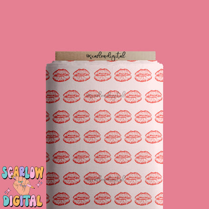 Kisses Seamless Pattern-Valentine's Day Sublimation Digital Design Download-xoxo seamless pattern, lips seamless pattern, boy seamless file