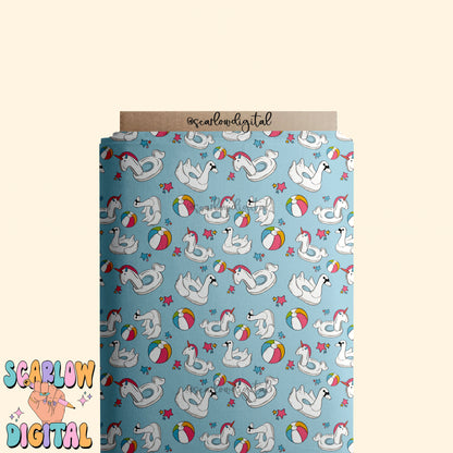 Pool Floats Seamless Pattern-Summer Sublimation Digital Design Download-summertime seamless pattern, kids seamless, beach seamless patterns