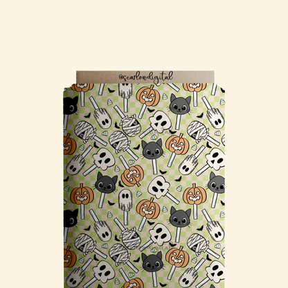 Spooky Suckers Seamless Pattern-Halloween Sublimation Digital Design Download-boy seamless file, halloween surface pattern, kids seamless