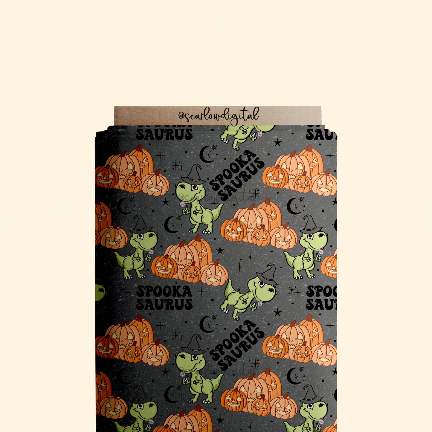 Spookasaurus Seamless Pattern-Halloween Sublimation Digital Design Download-spooky seamless file, boy surface patterns, dinos seamless files