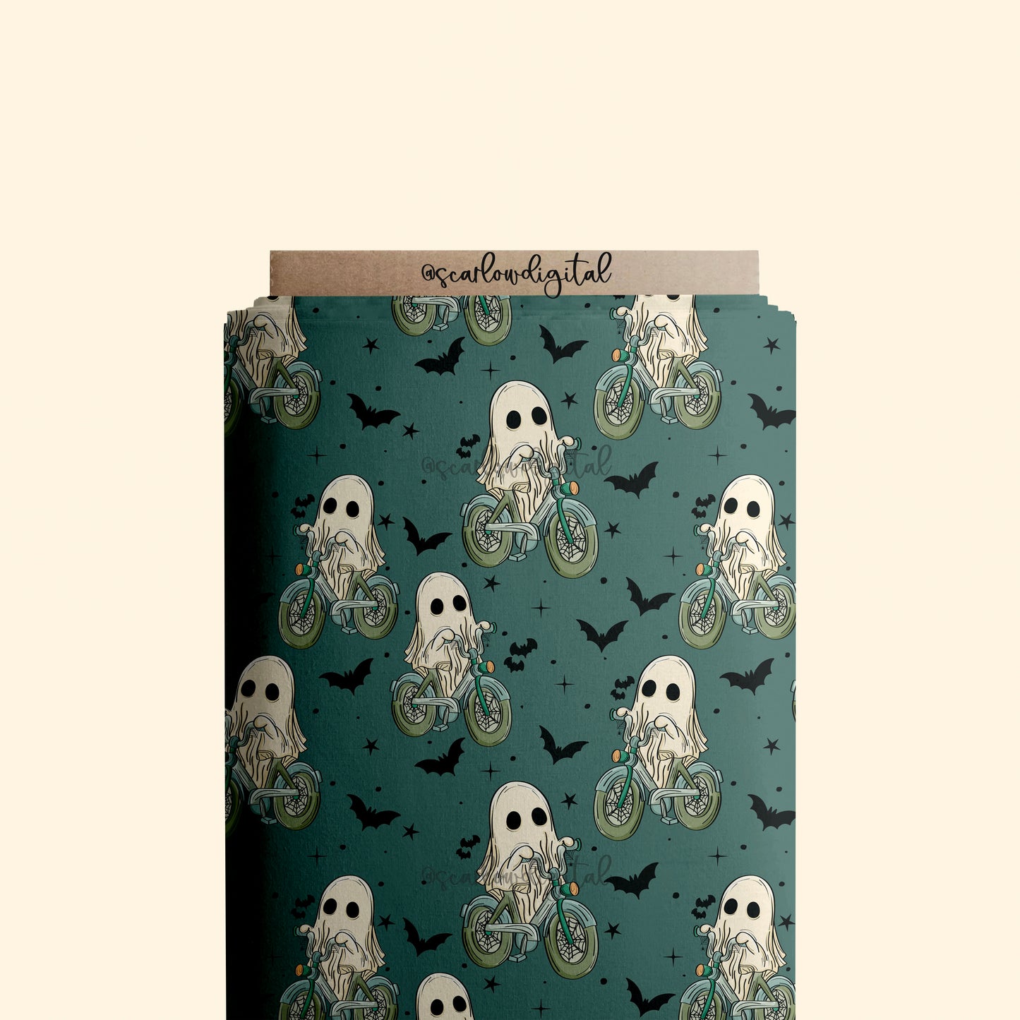 Cycopath Seamless Pattern-Halloween Sublimation Digital Design Download-spooky seamless file, ghost seamless file, fall seamless patterns