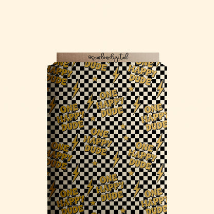 One Happy Dude Seamless Pattern Sublimation Digital Design Download, checkered seamless file, retro sublimation, boy seamless patterns