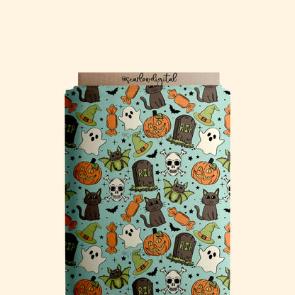 Spooky Seamless Pattern-Halloween Sublimation Digital Design Download-halloween repeating patterns, kids seamless, boy halloween seamless