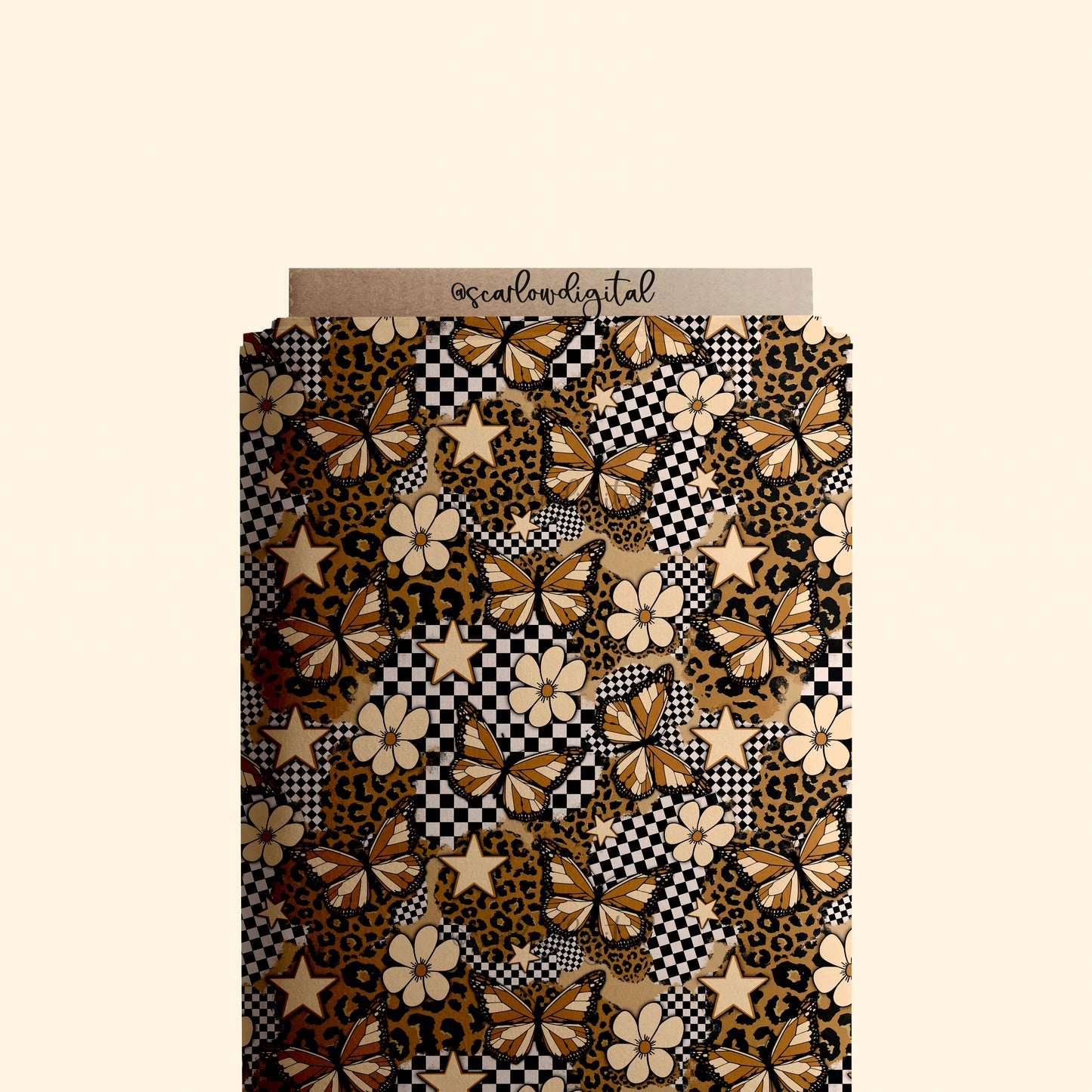 Rocker Seamless Pattern-Leopard Print Sublimation Digital Design Download-checkered seamless file, grunge seamless, girl seamless pattern