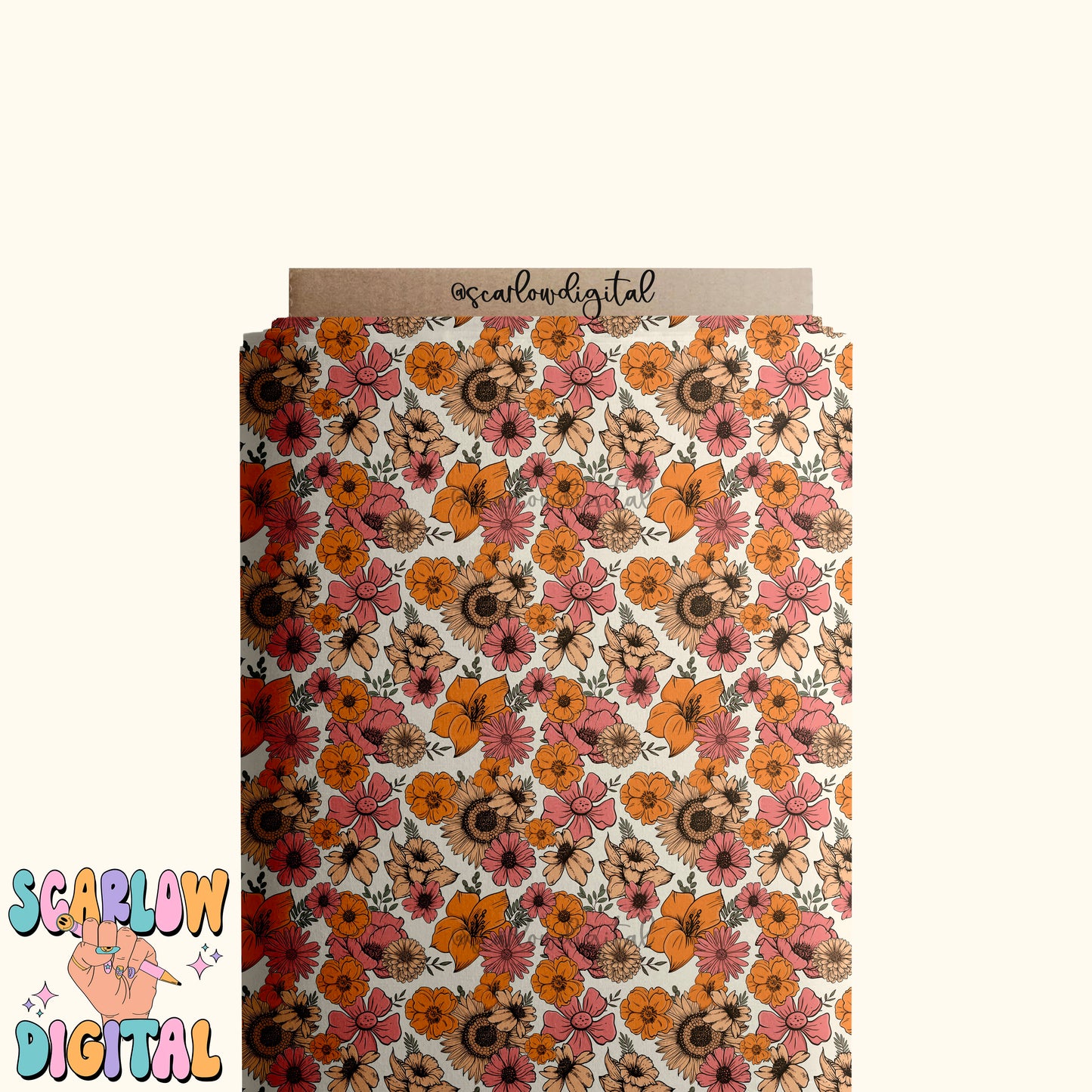 Spring Flowers Seamless Pattern Digital Design Download, floral seamless pattern, vintage style seamless pattern, girly seamless patterns