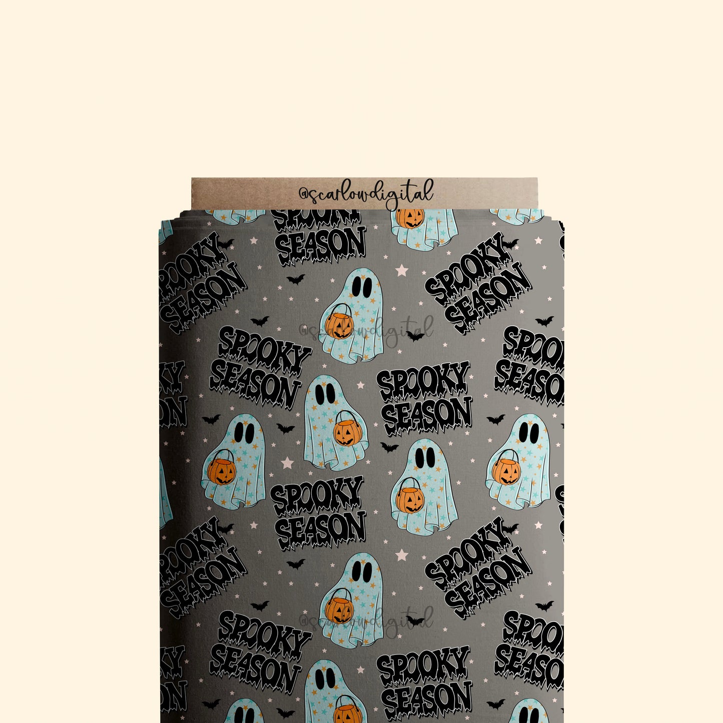 Spooky Season Seamless Pattern-Halloween Sublimation Digital Design Download-cute ghost seamless, spooky boy seamless, pumpkin seamless