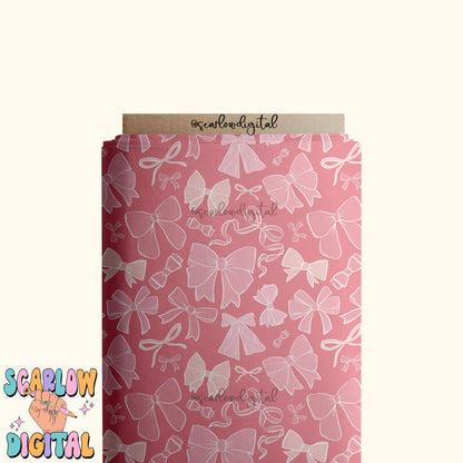 Dainty Bows Seamless Pattern-Coquette Sublimation Digital Design Download-frilly seamless file, girly seamless pattern, simple seamless