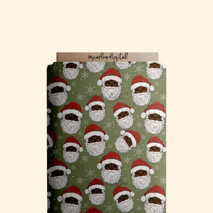 Traditional Santa Claus Seamless Pattern-Christmas Sublimation Digital Design Download-snowflake seamless, traditional christmas seamless